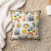 Spring Garden Butterfly Rainbow Sunshine groen Kussen (Deken)