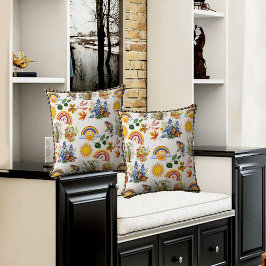 Spring Garden Butterfly Rainbow Sunshine groen Kussen