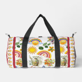 Spring Garden Butterfly Rainbow Sunshine groen Plunjezak (Voorkant)