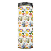 Spring Garden Butterfly Rainbow Sunshine groen Thermosbeker (Achterkant)