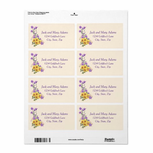 Spring Garden Collectie Etiket (Full Sheet)