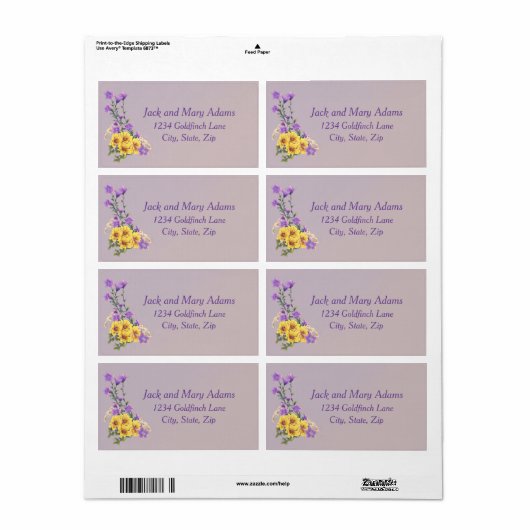 Spring Garden Collectie Etiket (Full Sheet)