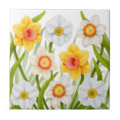Spring Garden Daffodil Flowers Tile Tegeltje (Voorkant)