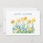 Spring Garden Daffodils Gelukkig Pasen Feestdagenkaart (Voorkant)