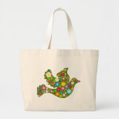 Spring Garden Dove Grote Tote Bag (Voorkant)