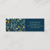 Spring Garden Floral Botanical Blue OrderDank u Mini Visitekaartje (Voorkant)