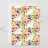 Spring Garden Floral eerste communie uitnodiging (Achterkant)