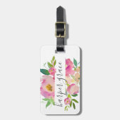 Spring Garden Floral gepersonaliseerd Bagagelabel (Voorkant verticaal)
