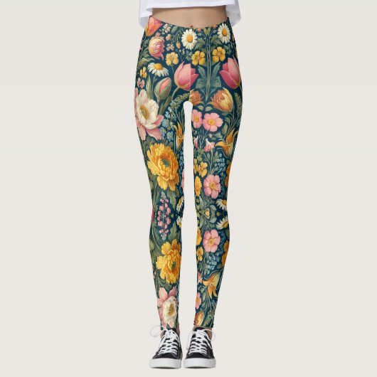 Spring Garden Floral Leggings (Voorkant)