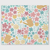 Spring Garden Floral Pattern Cadeaupapier (Vlak)
