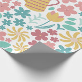 Spring Garden Floral Pattern Cadeaupapier (Hoek)