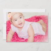 Spring Garden Floral Pink Partij 3e verjaardag Kaart (Achterkant)