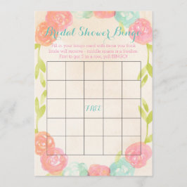 Spring Garden Floral Vrijgezellenfeest Bingo Cards Kaart