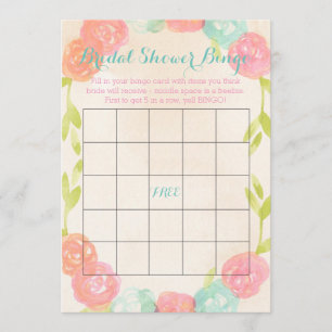Spring Garden Floral Vrijgezellenfeest Bingo Cards Kaart