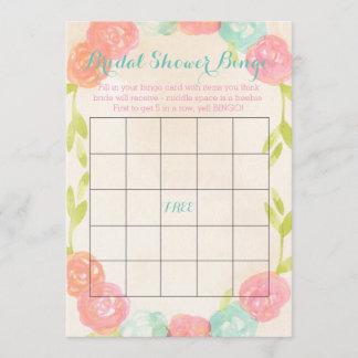 Spring Garden Floral Vrijgezellenfeest Bingo Cards Kaart