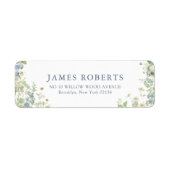Spring Garden Floral Wedding Address Label (Voorkant)