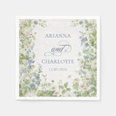 Spring Garden Floral Wedding Napkins Servet (Voorkant)