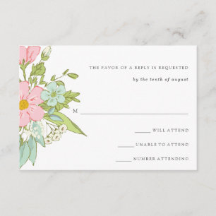 Spring Garden Floral Wedding RSVP
