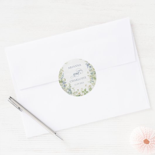 Spring Garden Floral Wedding Sticker (Envelop)