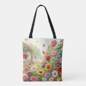 Spring Garden Flower Canvas tas (Achterkant)