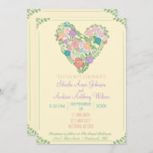 Spring Garden Flower Huwelijksuitnodiging Kaart (Voorkant / Achterkant)