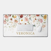 Spring Garden Flowers Aangepaste naam Kantoor Bureaumat (Keyboard & Muis)