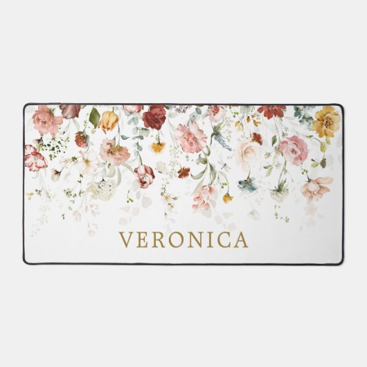 Spring Garden Flowers Aangepaste naam Kantoor Bureaumat (Voorkant)