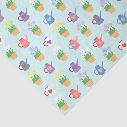 Spring Garden Flowers and Planten Pattern Tissuepapier (Detail)