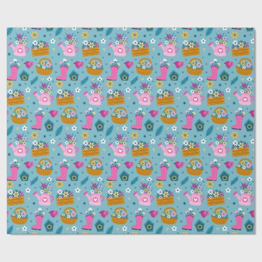 Spring Garden Flowers Cadeaupapier (Vlak)