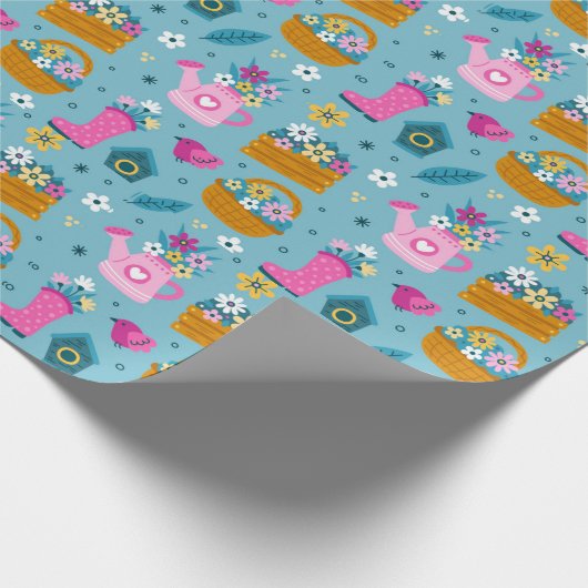 Spring Garden Flowers Cadeaupapier (Hoek)