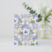 Spring Garden flowers on lavender Briefkaart (Staand voorkant)