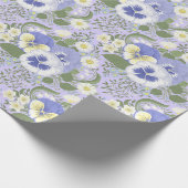 Spring Garden flowers on lavender Cadeaupapier (Hoek)