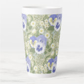 Spring Garden flowers on sage Latte Mok (Voorkant)