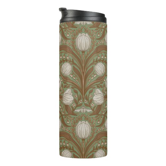 Spring Garden flowers on sage Thermosbeker (Geroteerd rechts)