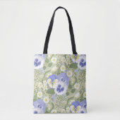 Spring Garden flowers on sage Tote Bag (Voorkant)