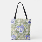 Spring Garden flowers on sage Tote Bag (Achterkant)