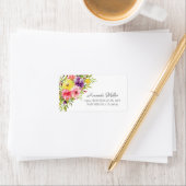 Spring Garden Flowers Return Address Label (Insitu)