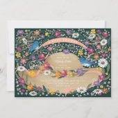 Spring Garden Flowers Sun Pet Baby shower Kaart (Voorkant)