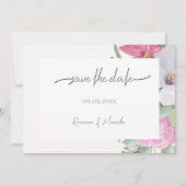 Spring Garden Flowers Waterverf Art Save The Date (Voorkant)