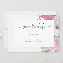 Spring Garden Flowers Waterverf Art Save The Date