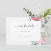 Spring Garden Flowers Waterverf Art Save The Date (Staand voorkant)