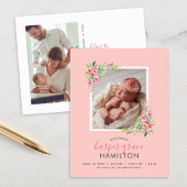Spring Garden Foto Geboorte Aankondiging Briefkaar