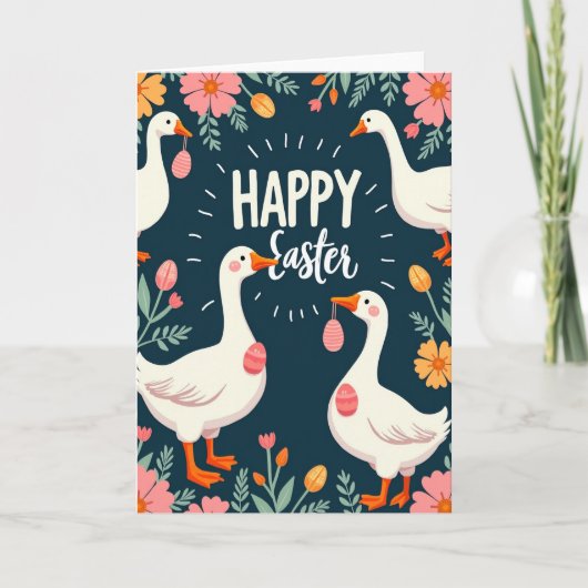 Spring Garden Fowl Celebration Card Kaart (Voorkant)