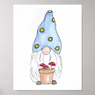 Spring Garden Gnome Poster