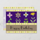 Spring Garden Happy Birthday Briefkaarten (Voorkant / Achterkant)