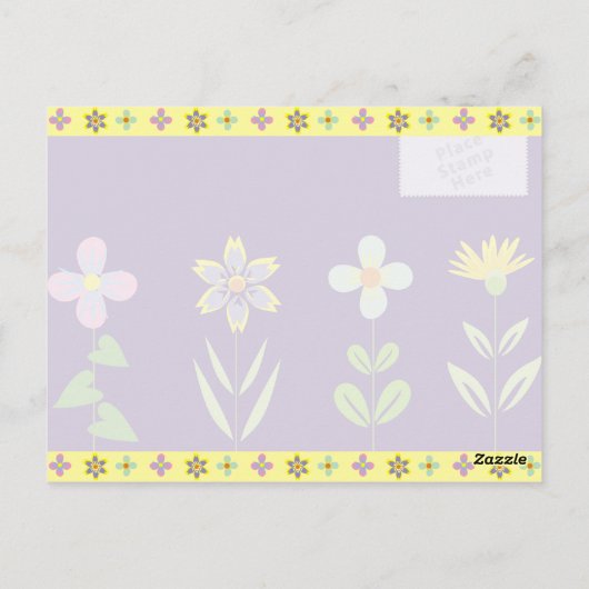 Spring Garden Happy Birthday Briefkaarten (Achterkant)