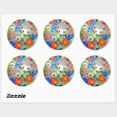 Spring Garden Hedgehogs Stickers (Vel)
