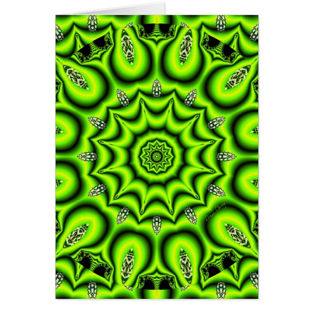 Spring Garden, helder Abstract kalkgroen (Voorkant)
