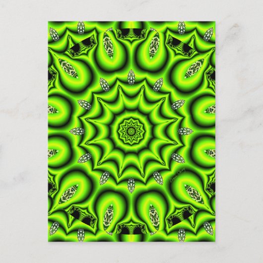Spring Garden, helder Abstract kalkgroen Briefkaart (Voorkant)