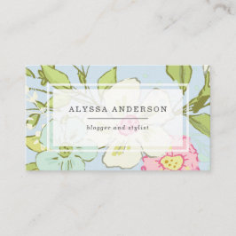 Spring Garden in Blue | Trendy Floral Visitekaartje